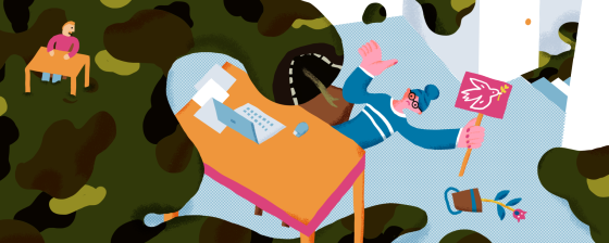 An informal ban. How people are getting fired for their anti-war stance and how they fight for their rights