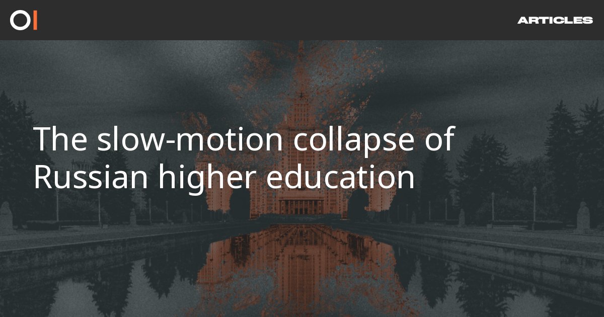 The slow-motion collapse of Russian higher education, OVD-Info article